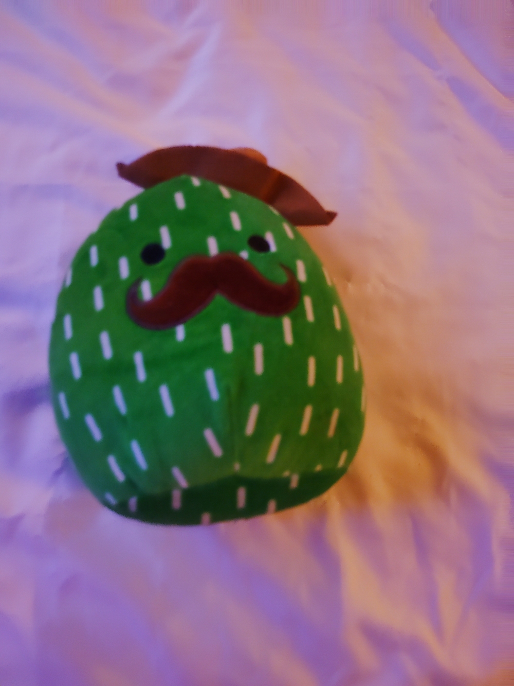 Squishmallows Green Cactus with Brown Mustache and Hat